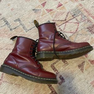Dr. Marten cherry red smooth boot size 10